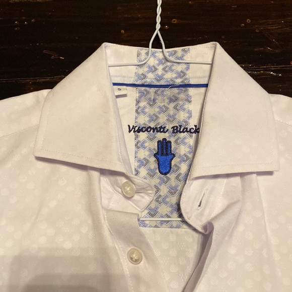 Visconti Black White Button Down - Picture 3 of 4